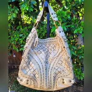 Isabella Fiore Studded Large Leather Bag
